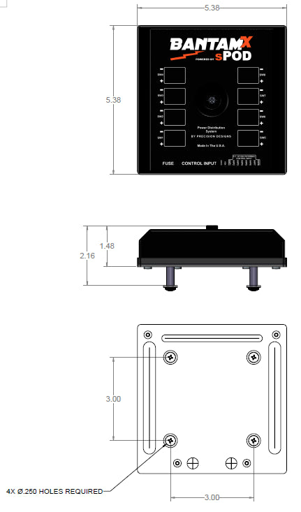 SPOD BANTAMX - CONTROLADOR DE LUCES - TOUCH SCREEN CON CABLE DE 84"