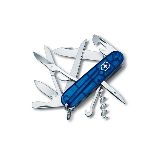 VICTORINOX  NAVAJA SUIZA HUNTSMAN , AZUL TRANSPARENTE