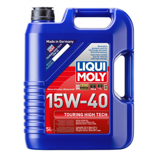 LIQUI MOLY TOURING HIGH TECH MOTOROIL  15W-40 / para motores a gasolina y diesel freeshipping - All Racing Perú