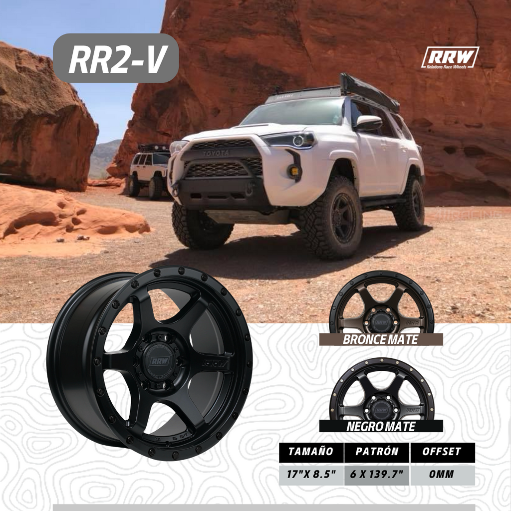 RRW WHEELS RR2-V APLICA PARA TOYOTA 4RUNNER/ PRADO/ FJ /HILUX /FORTUNE ...