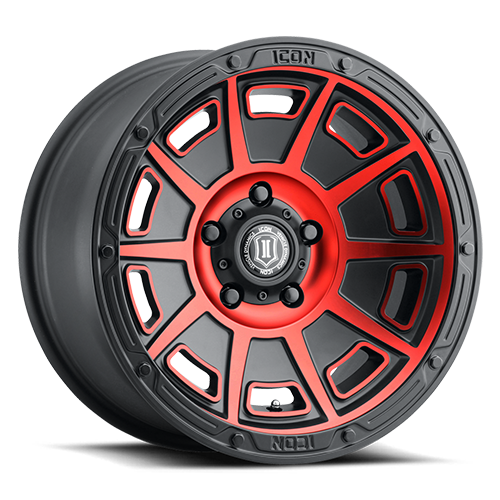 ICON ALLOYS VICTORY BLACK WITH RED ARO 17" freeshipping - All Racing Perú