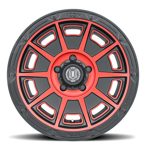 ICON ALLOYS VICTORY BLACK WITH RED ARO 17" freeshipping - All Racing Perú