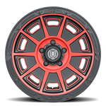 ICON ALLOYS VICTORY BLACK WITH RED ARO 17" freeshipping - All Racing Perú
