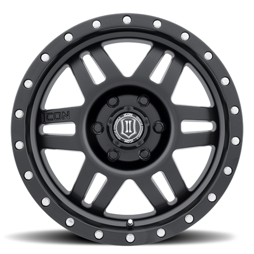 ICON ALLOYS SIX SPEED SAT BLACK ARO 17" freeshipping - All Racing Perú