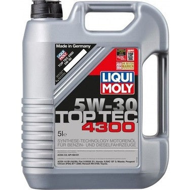 LIQUI MOLY ACEITE DE MOTOR TOP TEC 4300 SAE 5W30 5L freeshipping - All Racing Perú